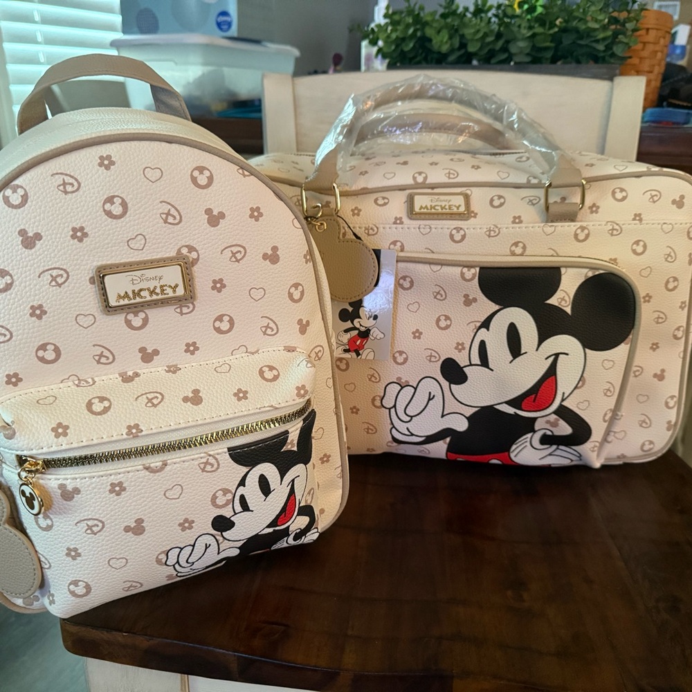 Disney Mickey Mouse 2pc Travel Set Weekender & Backpack